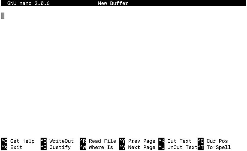 The nano text editor